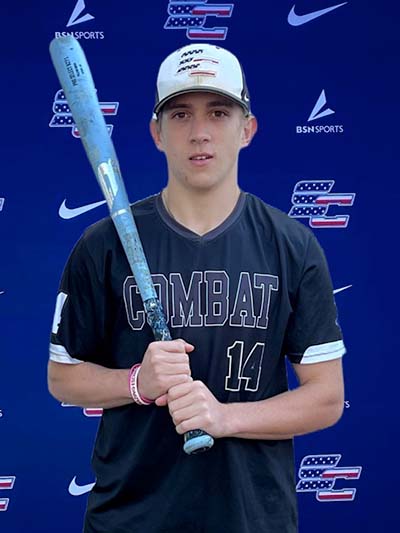 College Commit, Cameron Criswel, from Scanzano Sports' Team Combat Baseball in New Jersey
